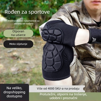 Set zaštitnika koljena i lakta, taktički zaštitni komplet za puzanje, za muškarce u sportu i vojnoj obuci, debeli