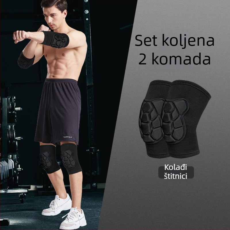 Set zaštitnika koljena i lakta, taktički zaštitni komplet za puzanje, za muškarce u sportu i vojnoj obuci, debeli