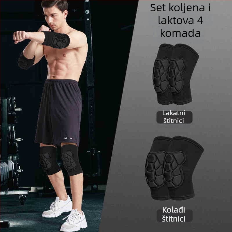 Set zaštitnika koljena i lakta, taktički zaštitni komplet za puzanje, za muškarce u sportu i vojnoj obuci, debeli