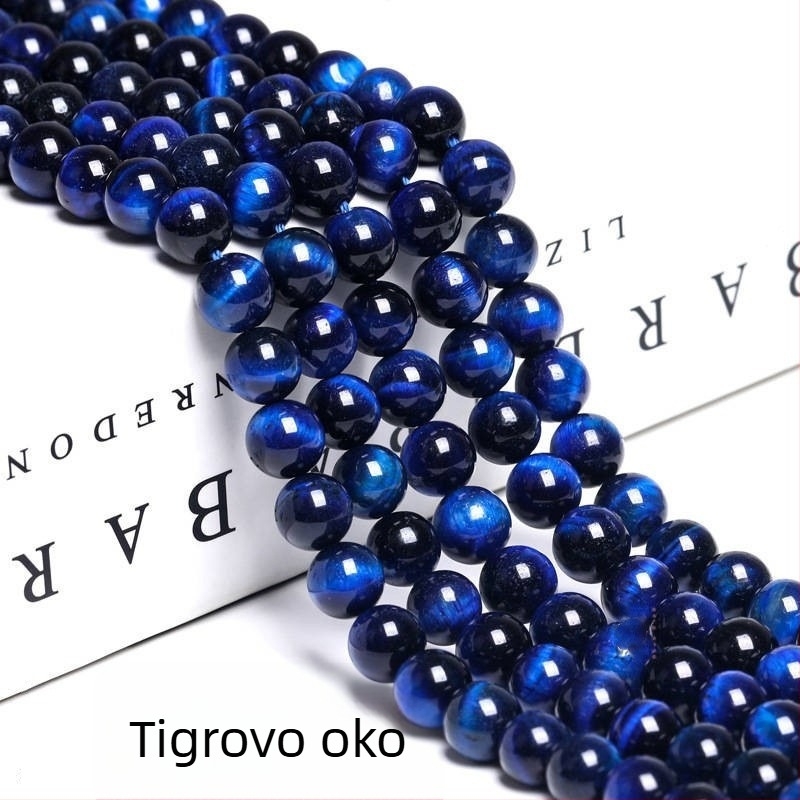 7A prirodne žute tigrovo oko perle, višebojne okrugle labave perle za izradu nakita (poluproizvod) – materijal za narukvice i ogrlice