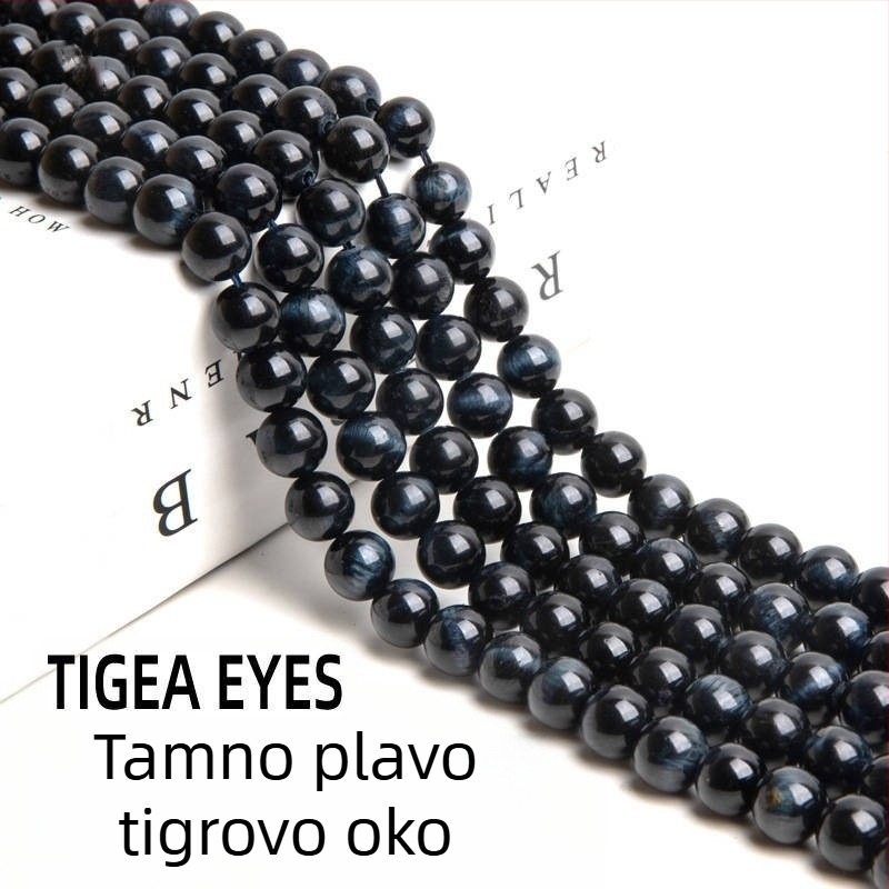 7A prirodne žute tigrovo oko perle, višebojne okrugle labave perle za izradu nakita (poluproizvod) – materijal za narukvice i ogrlice