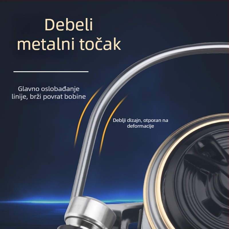Potpuno metalni spinning kolut za ribolov, pakiranje 40 komada, pogodno za privatnu marku