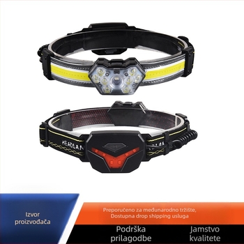 LED čelna lampica, punjiva 15W, 1200mAh, vanjska rasvjeta, domet zrake 100–200 m