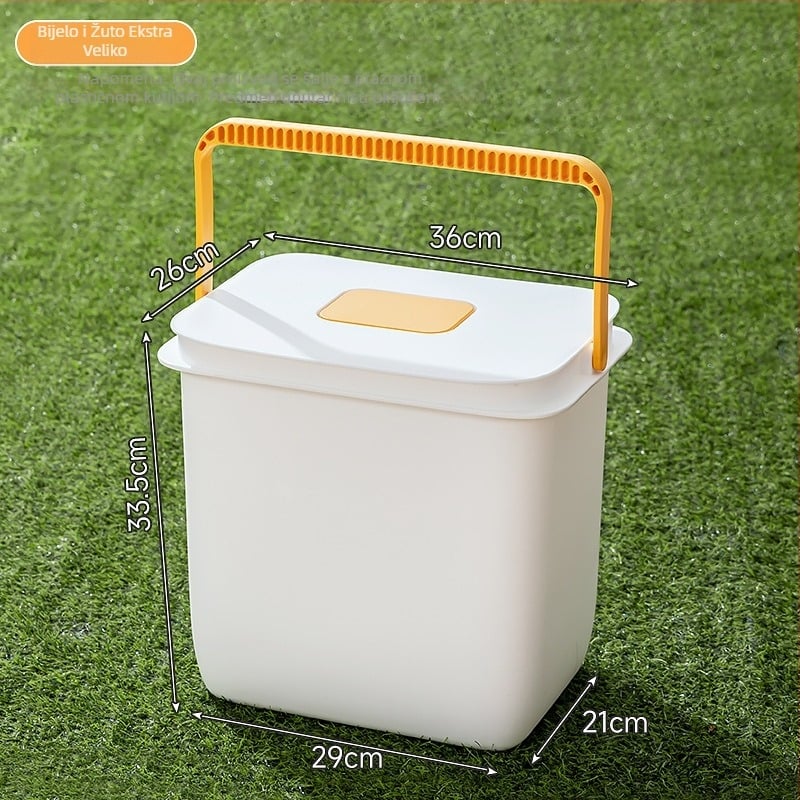 Kvadratna vanjska kanta za ribolov s ručkom, plastična kanta za skladištenje vode, oprema za ribolov za kuću, putovanja