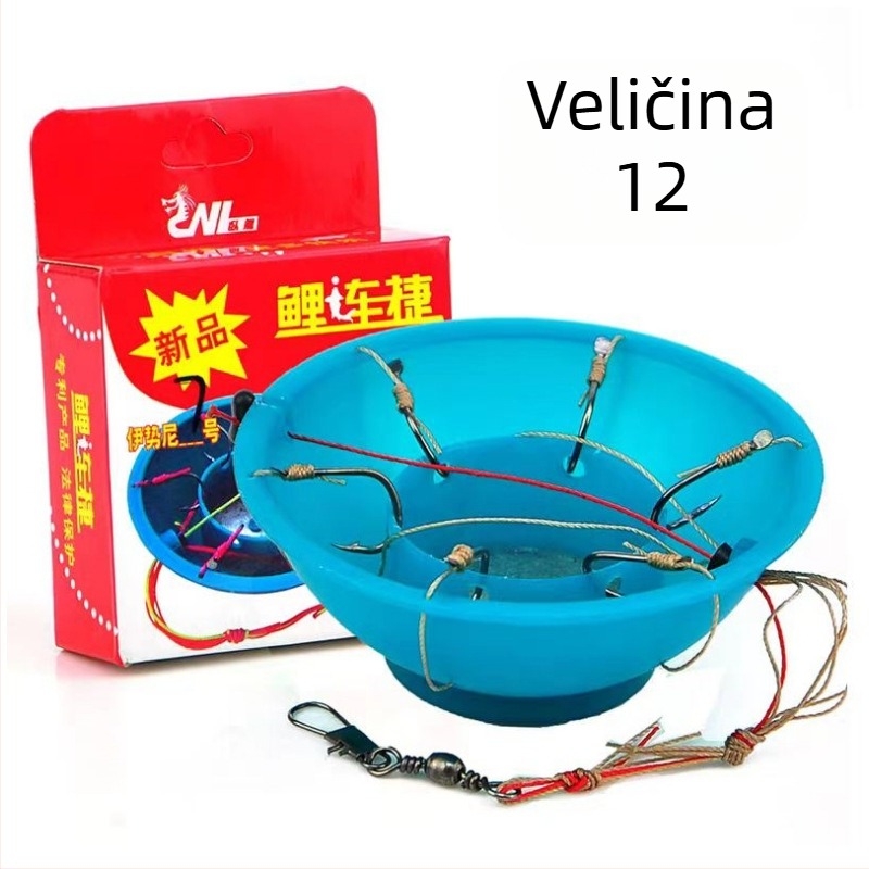 Eksplozivna udica (udica zdjela), bodljikava, 60 komada, za ribolov na oceanskoj plaži