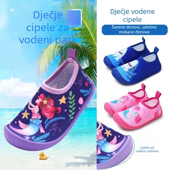 Dječje vodene tenisice za vodni park, niski gornji dio, TPR đon, TPR srednji dio, mrežasta podstava