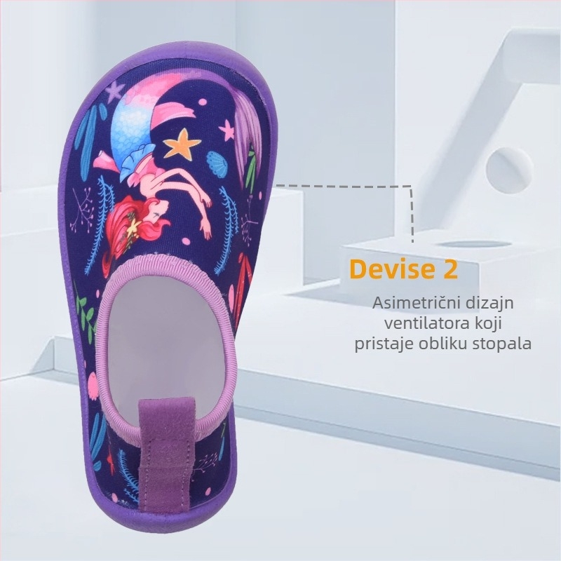 Dječje vodene tenisice za vodni park, niski gornji dio, TPR đon, TPR srednji dio, mrežasta podstava