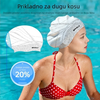Whale silikonska kapa za plivanje – unisex za odrasle, otisak, za plivanje i vodene sportove