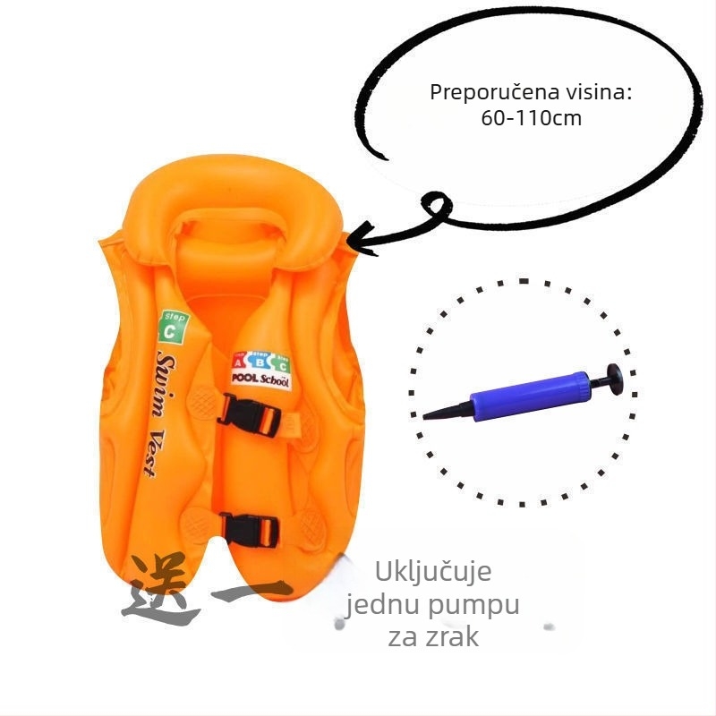Dječji napuhavajući prsluk za plivanje i plivački prsten; Marka Other, Materijal Other, Uzor Advertising logo, Kategorija Plivački prsten