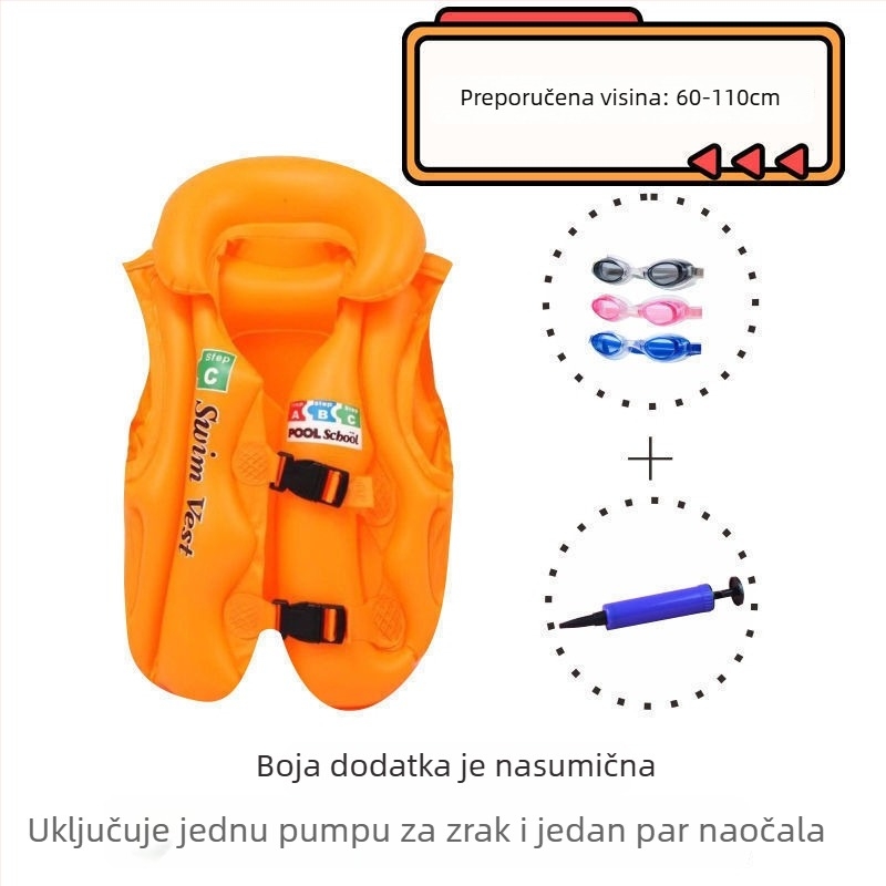 Dječji napuhavajući prsluk za plivanje i plivački prsten; Marka Other, Materijal Other, Uzor Advertising logo, Kategorija Plivački prsten