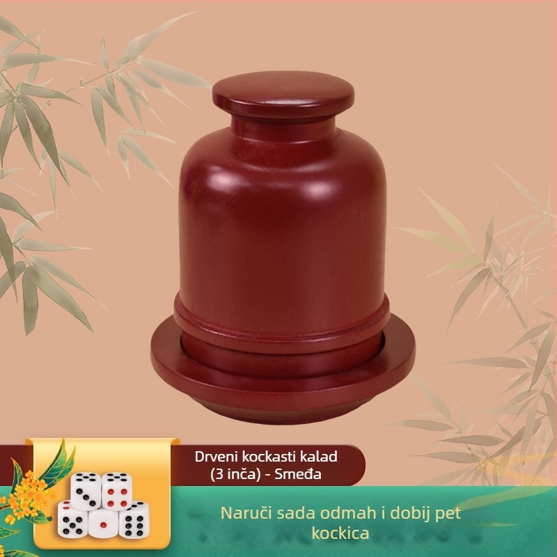 Drvena posuda za kockice Royal Saint, 20 kom u kutiji