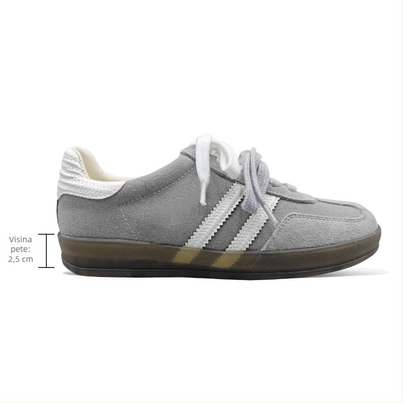 Damske kožne tenisice Strawberry Bear, moderni minimalistički stil, dvije plohe kože od govedine, nisko gležnja, 1-3 cm visina potplata, gumena potplat, prednje vezanje s vezicama