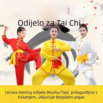 Zimski Tai Chi trening set za dječake, kordurojna tkanina s lanom 91–95%