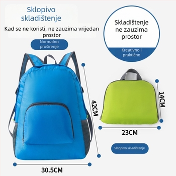 Unisex sportski ruksak, Oxford tkanina, prozračan i vodootporan, proširiv i kompaktan, zakrivljene naramenice