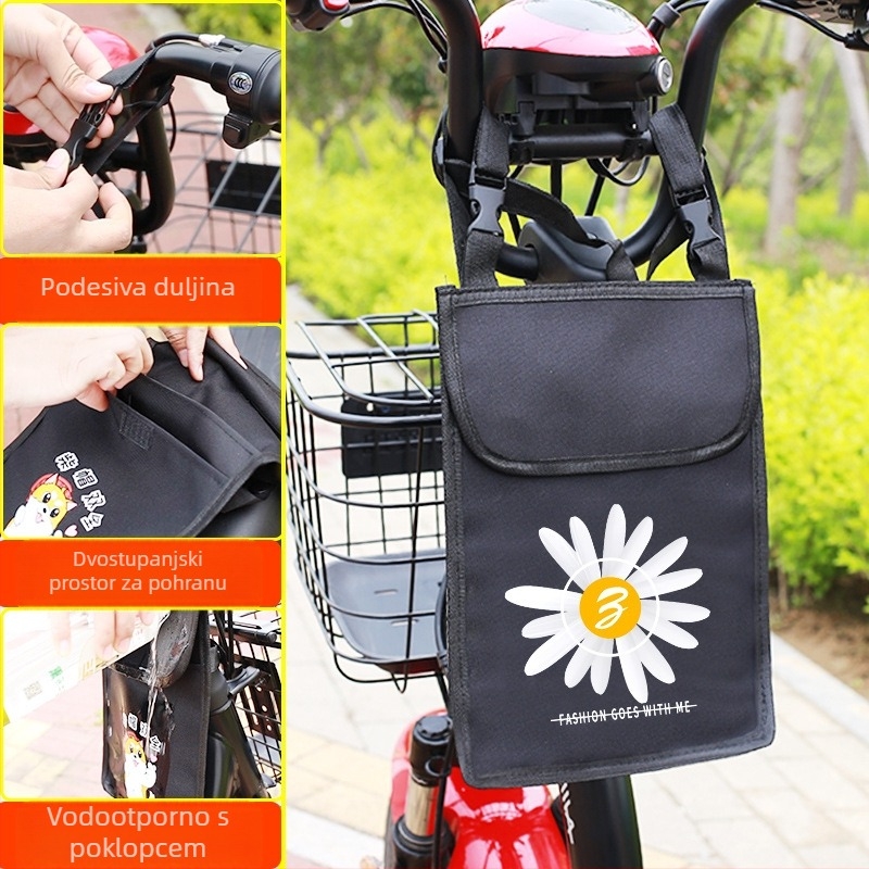 Torba za bicikl s prednjim spremnikom za pohranu, platno, Han Pi Bear, model Big