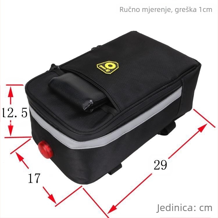 Zadnja torba za bicikl marki Unique – sklopiva, vodootporna