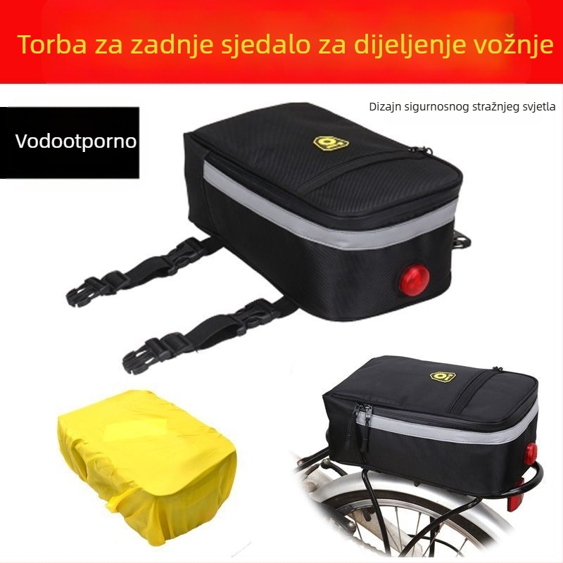 Zadnja torba za bicikl marki Unique – sklopiva, vodootporna