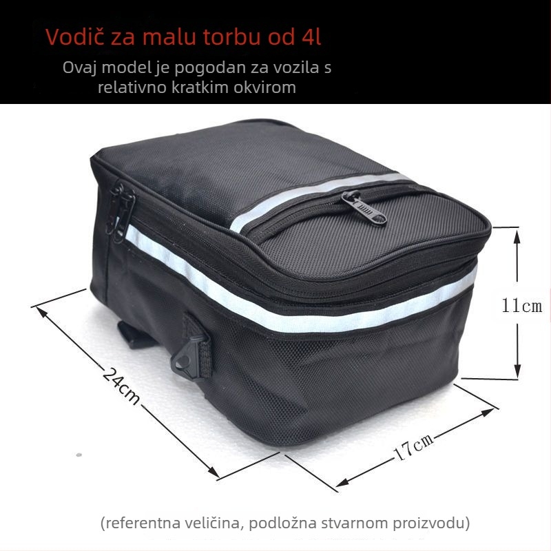 Zadnja torba za bicikl marki Unique – sklopiva, vodootporna