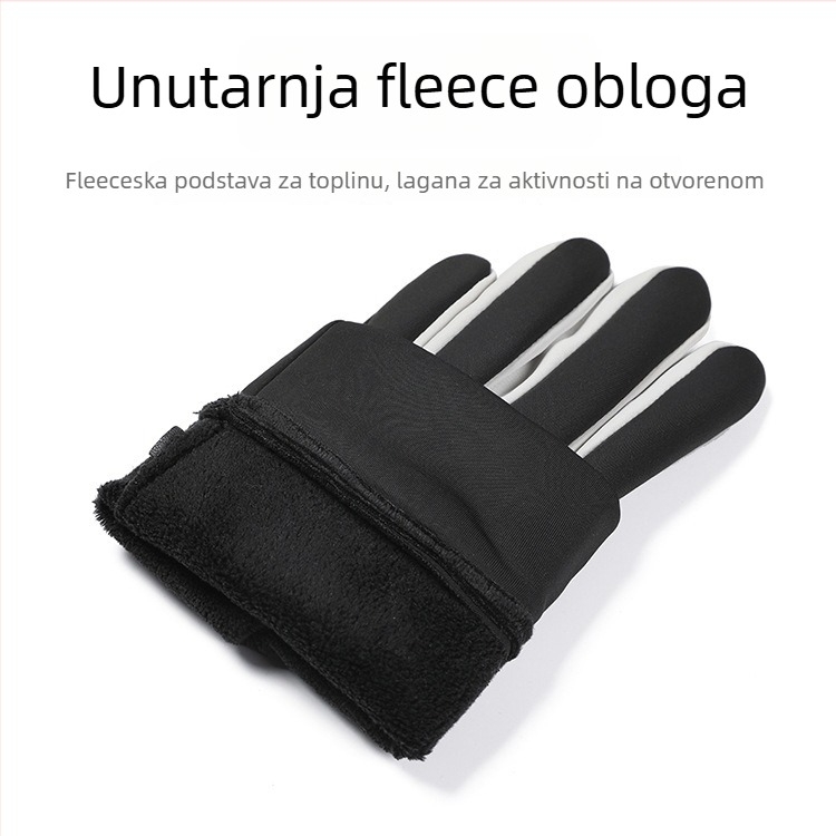 Zimske rukavice s dodirnim zaslonom, unisex, za vožnju bicikla, trčanje i vožnju, otporne na vjetar i klizanje, od poliestera