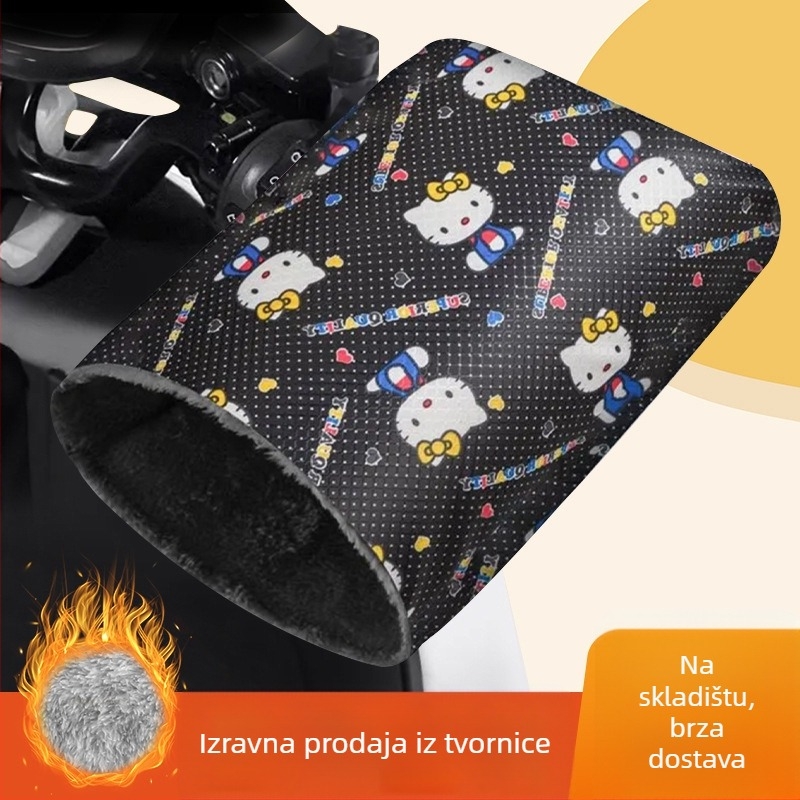 Električne rukavice za električni motocikl zimi, otporne na vjetar i vodu, tople, polar fleece materijal, unisex, odrasli, za vožnju biciklom