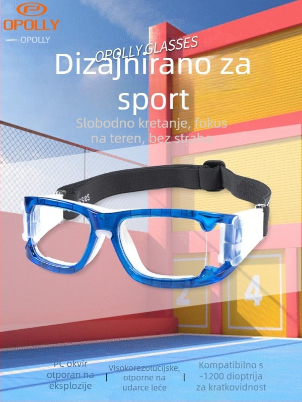 OPOLLY L006 Sportske naočale za miopiju, PC okvir, unisex, izmjenjive leće, uklonjive ručke