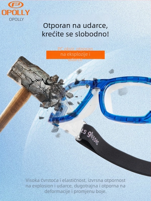 OPOLLY L006 Sportske naočale za miopiju, PC okvir, unisex, izmjenjive leće, uklonjive ručke