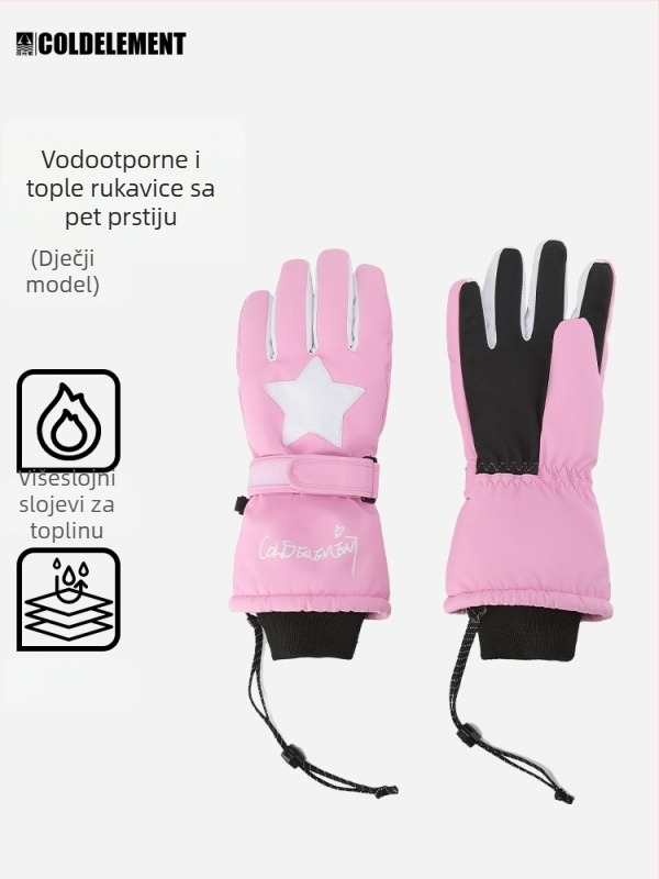 Dječje skijaške rukavice, 2L materijal, za djecu, namijenjene skijanju, bez uvoza
