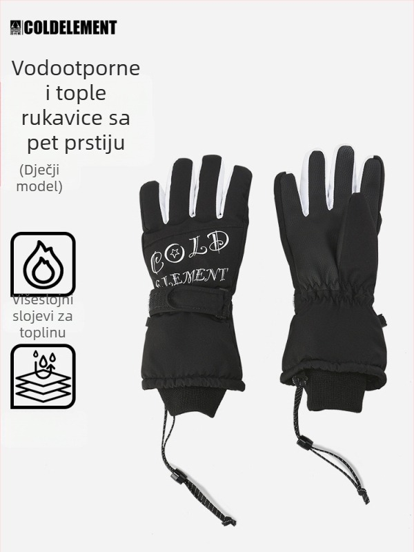 Dječje skijaške rukavice, 2L materijal, za djecu, namijenjene skijanju, bez uvoza