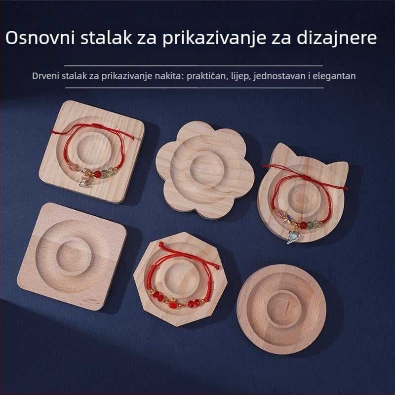 Držač za nakit od masivnog drveta, oblik pig-cat, graviranje, marka Boting