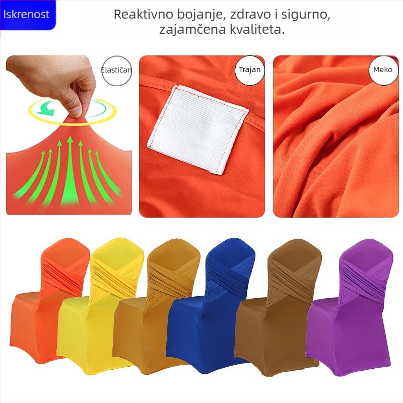 Prosperity navlaka za stolicu – svadbeni stil, materijal: poliuretansko elastično vlakno (spandex), hotelski stil