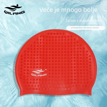 Silikonska kapa za plivanje, unisex, čvrst uzorak, zaštita ušiju, vodootporna, s prilagođenim logotipom