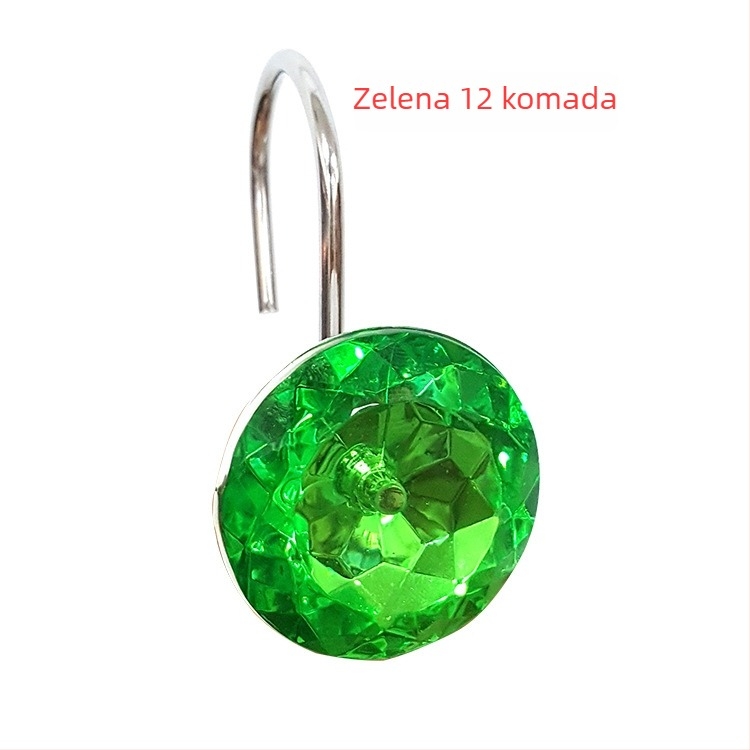 Akrilni kukica za zavjesu tuša, jednostavna kuka, moderan minimalistički stil, paket od 12 komada