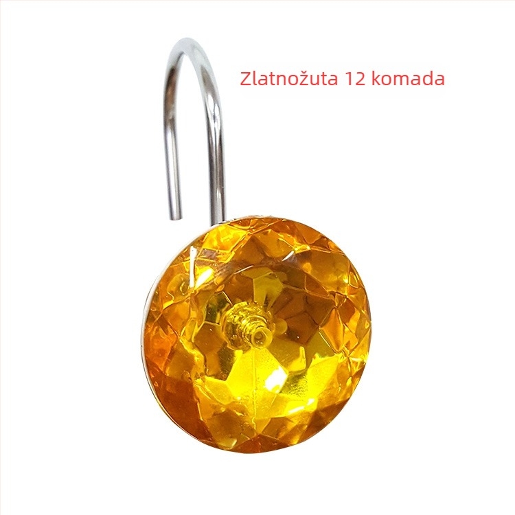 Akrilni kukica za zavjesu tuša, jednostavna kuka, moderan minimalistički stil, paket od 12 komada