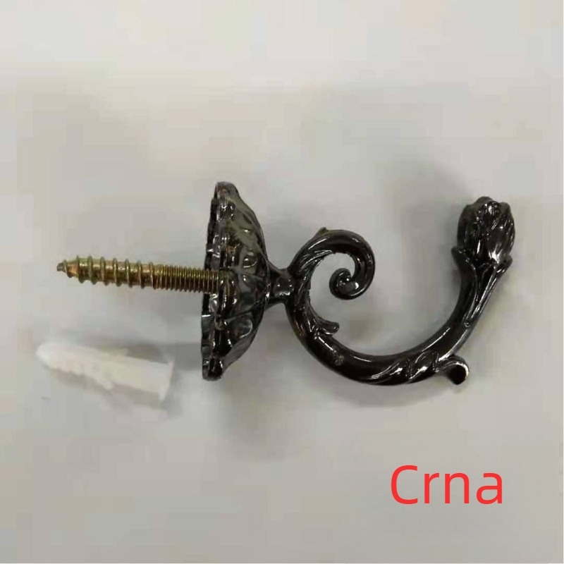 Kuka za zavjese od cinkovog legura, model QX-082, za viseće zavjese, dizajn cvjetna loza, moderni minimalistički stil.