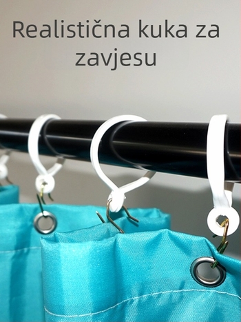 Plastični prstenovi za zavjese za rimske šipke – moderni minimalistički stil