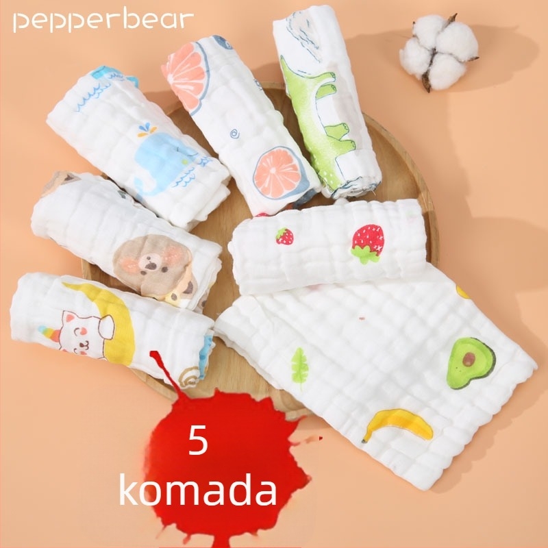 Šestoslojni dječji gazasti ručnik, punilo: čista pamuk, tkanina: super vlakna, uzorak: životinje, pogodan za bebe i djecu 1–3 godine