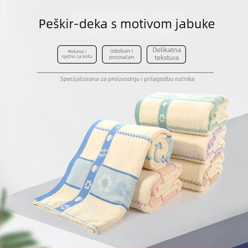 Pamukova frotir deka, 90% pamuk, reaktivno bojanje, težina 0.55–1.0 kg, ljeto, moderni stil