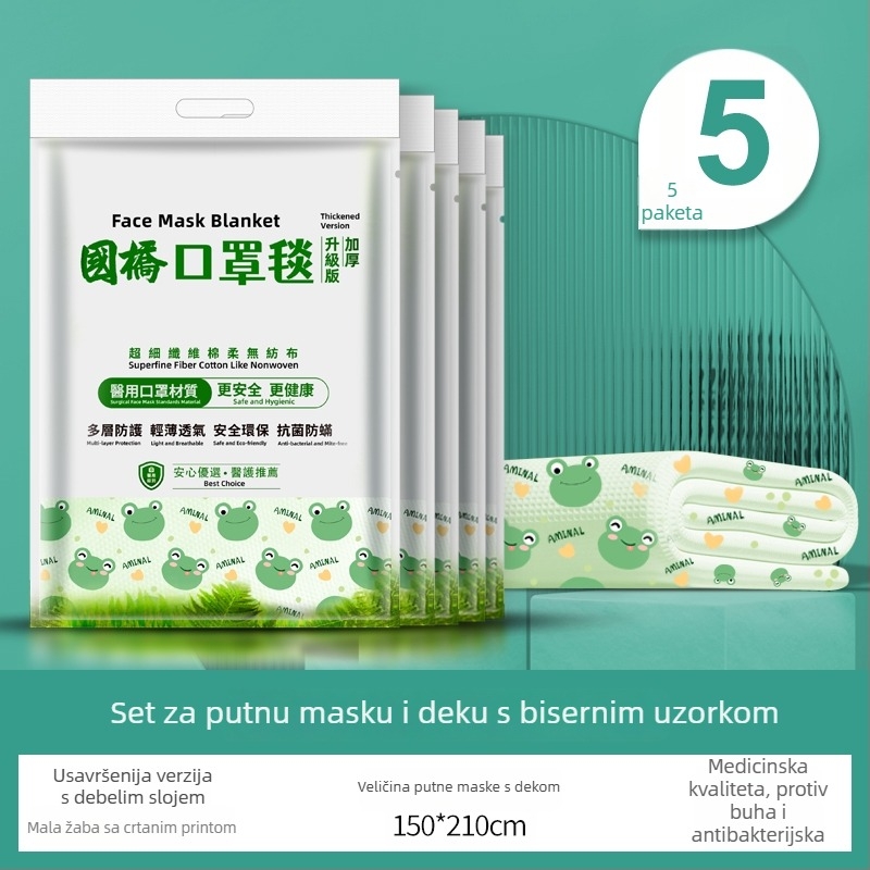 Jednokratna deka za kratki odmor - za uredske kauče i putovanja, vunena frotirana deka, jedinstveni uzorak, univerzalni stil, vrhunska kvaliteta