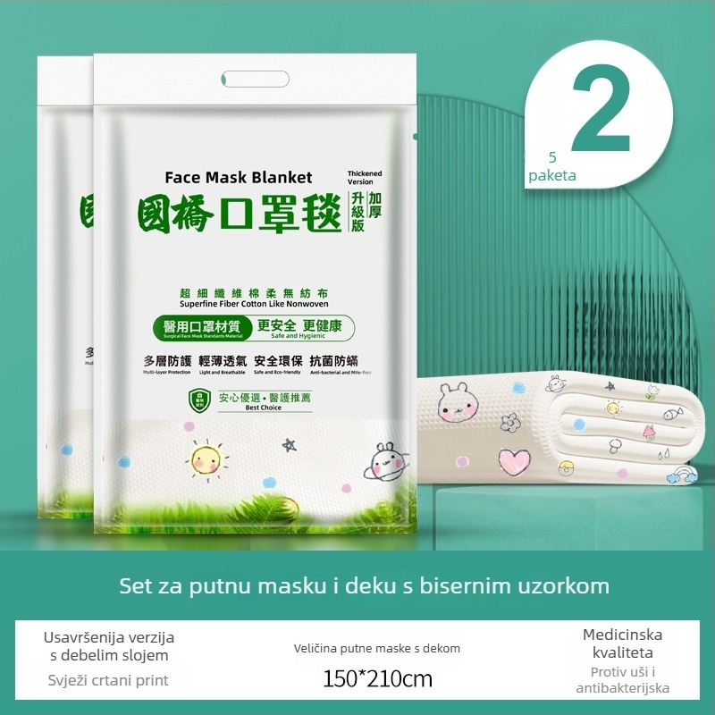 Jednokratna deka za kratki odmor - za uredske kauče i putovanja, vunena frotirana deka, jedinstveni uzorak, univerzalni stil, vrhunska kvaliteta