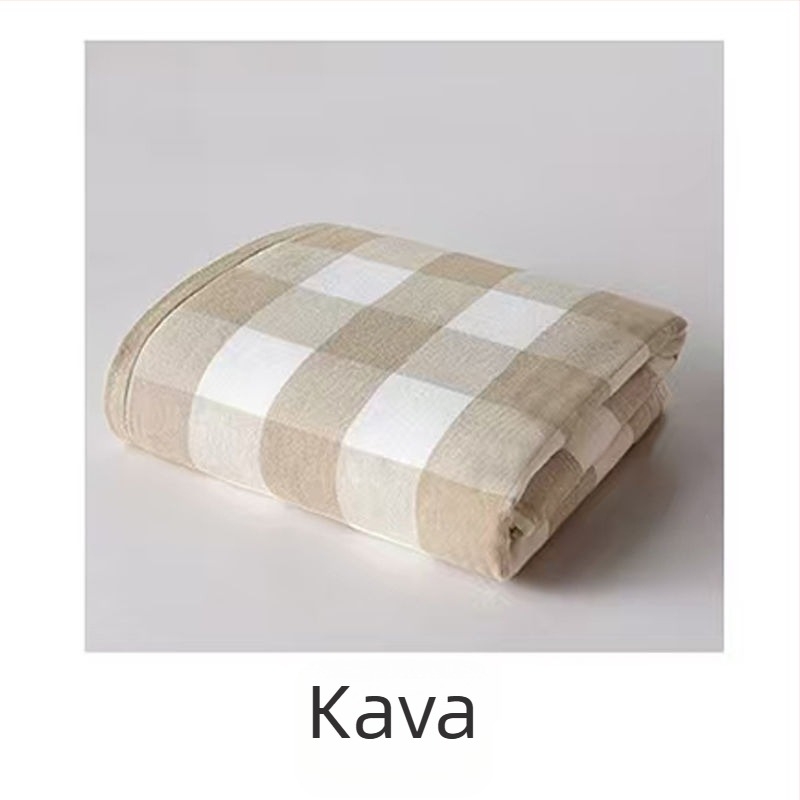 Unique pamukasti gazeni ručnik, bez dlačica, visoka apsorpcija i brzo sušenje, karirani jednostavni Pleter, 100D vlakna, lagan ispod 50 g