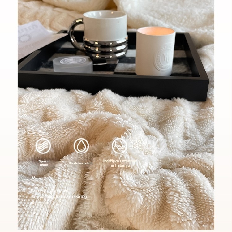 Deka od svile s cvjetnim uzorkom, 1000–1499 g, jednobojni uzorak, moderni minimalistički stil, pogodna za sve sezone