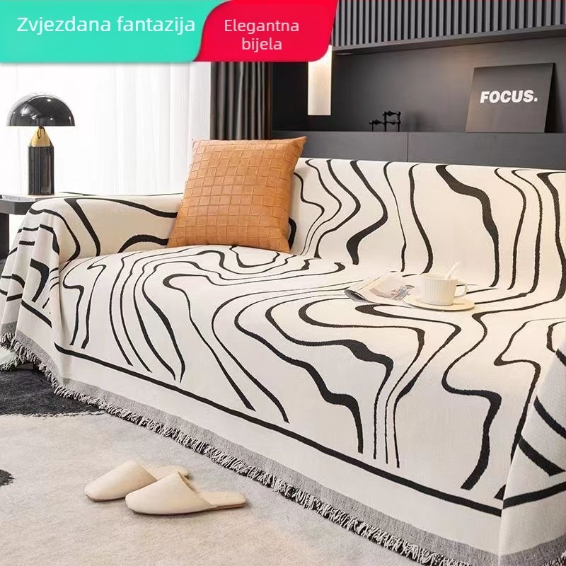 J5D Luksuzna presvlaka za kauč u jednom komadu, četiri sezone, potpuno pokriće, zaštita od ogrebotina mačaka