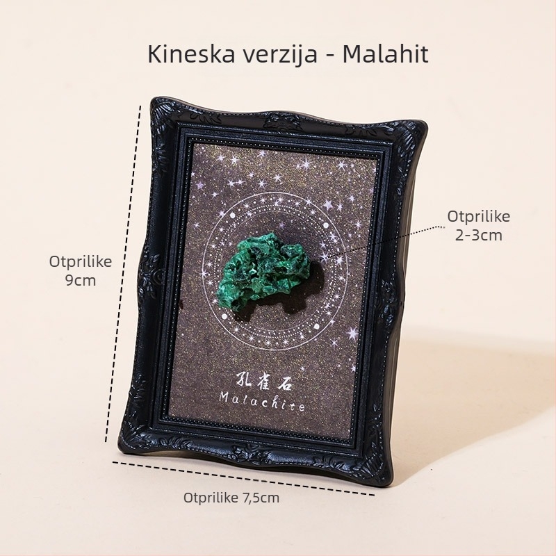 Kristalni geod magnetski ukras – magnetski za hladnjak i stolni okvir za fotografije, Runke