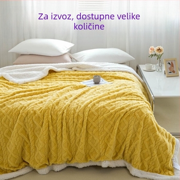 Deka od mliječnog velura s vunom janjadi, četiri godišnja doba, nordijski jednobojni prehoz za kauč