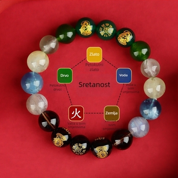 Ručni kristalni narukvica s geometrijskim dizajnom, unisex, narodni stil