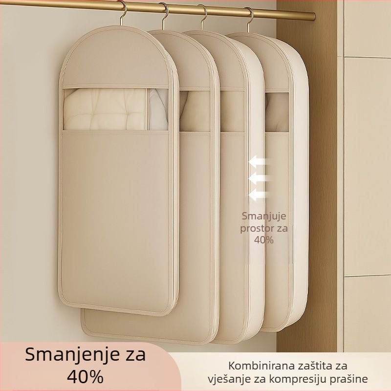 Vješeni zaštitni navlaka od Twill tkanine za odjeću – prozirna vrećica za pohranu u kućanstvu (deblja verzija)