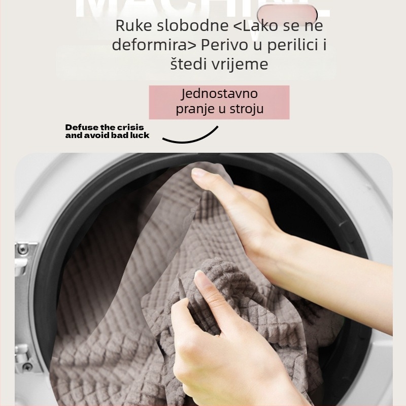 Navlaka za naslon kreveta, mekano podstavljena, elastična univerzalna prilagodba, poliester, otporna na prašinu