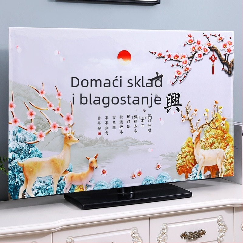 Zaštitni pokrov za televizor – tkanina, jednostavan modern stil, zaštita od prašine za TV