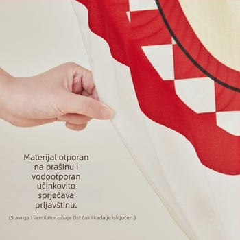 Plušasti poklopac za ventilator – zaštita od prašine, crtani stil, prilagodljiv