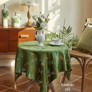 Stolnjak s vezom, materijal od tkanine, moderan kineski stil, uzorak biljaka i cvijeća